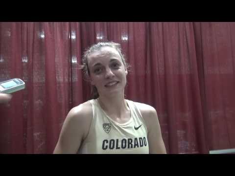 Dani Jones after using killer kick to win the 2017 NCAA Indoor 3K title