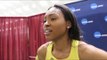 Ariana Washington after #2 all-time 200 in NCAA at 2017 indoor champs