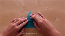Geldschein falten: Pfau - lustige Geldgeschenke basteln zur Hochzeit - Origami Vogel