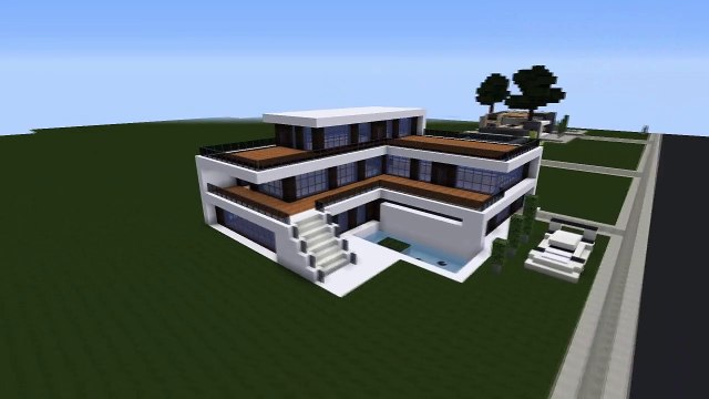 Minecraft: Easy Modern House / Mansion Tutorial + DOWNLOAD - 1.8 [ How to make ]