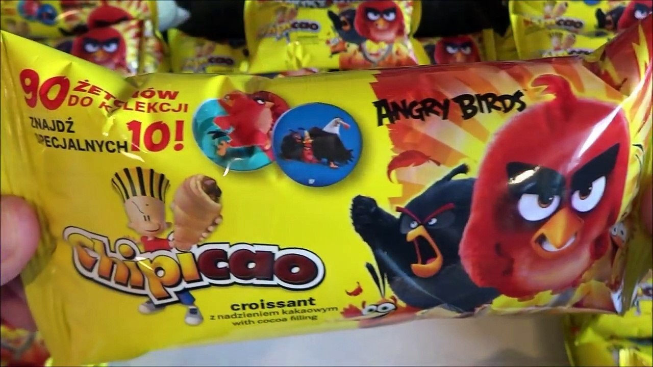 Angry Birds Movie 30 Chipicao Croissant with Surprise Caps - Pogs Collection 2017 크루아상