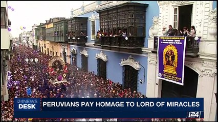 i24NEWS DESK | Peruvians pay homage to Lord of Miracles | Wednesday, October 18th 2017