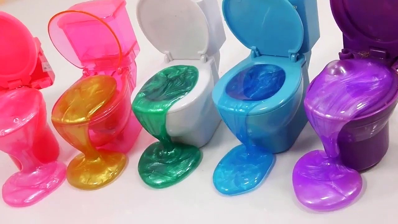 Slime Learn Colors & Baby Doll Potty Training Play Doh Surprise Eggs Toys