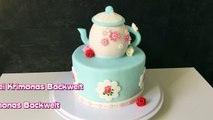 Vintage Teekanne Fondant Torte / Vintage Teapot fondant cake / Anleitung