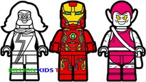 Lego Iron Man vs Lego Ms Marvel vs Lego Green Goblin Coloring Book Coloring Pages Kids Fun Art