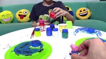 Paulinho e George da Peppa Pig Pintam Pratinhos! Em Portugues - Pintura Infantil para Crianças