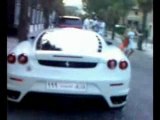 Arab Ferrari F430 start up , rev , chase and accelerations !