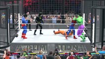 WWE 2K15 - Spiderman vs Batman vs Hulk vs Venom vs Superman vs Goku