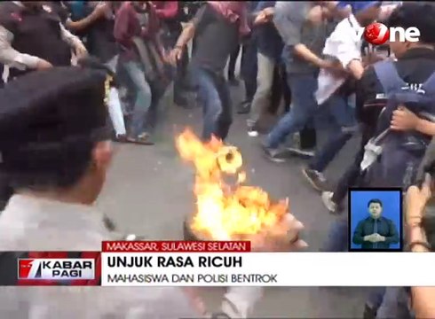 Rusuh Demo Mahasiswa, Polisi Tembakkan Gas Air Mata