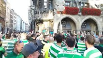 Boy leads Celtic chants in Munich ahead of Champions League game