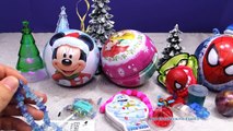 DISNEY Surprise Mickey Mouse SPiderman and Disney Princess Surprise Ornament a Surprise Egg Video