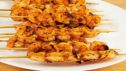 How to Make Shrimp Skewers on a  Panini Grill