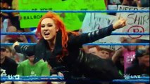 720pHD WWE Smackdown  Eva Marie vs Becky Lynch   Eva Marie fakes an injurie to escape