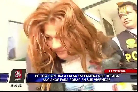 La Victoria: capturan falsa enfermera que dopaba ancianos para robarles