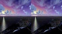 Cardboard 3D Sunset Cockpit Landing [Lisbon] FSX Awesome Oculus Rift/ Gear vr/ Virtual Reality