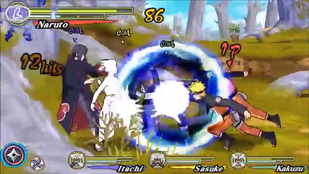 Naruto Ultimate Ninja Heroes 3 Free battle (PSP) - Naruto