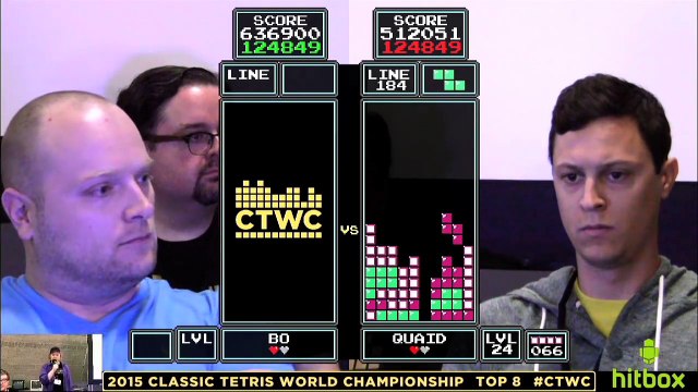 Tetris Masters vs. Quaid at the new Portland Retro Gaming Expo