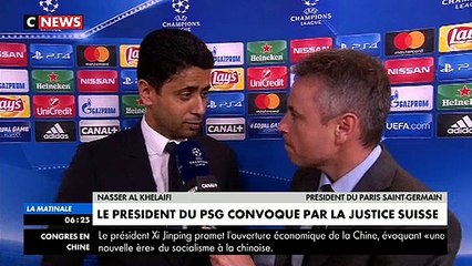 Nasser Al-Khelaïfi,président du PSG, qui n'était plus apparu en public depuis sa mise en cause par la justice parle