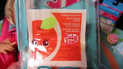 BABY ALIVE 2006 Soft Face London Poops + Pees Doll drinks 2 Vintage doll Orange Juices + Changing