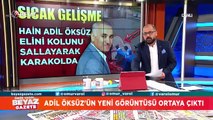 Hain Adil Öksüz, elini kolunu sallayarak karakolda