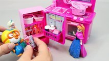 Cooking Frozen Elsa Kitchen Fridge & Toy Velcro Cutting Baby Doll Surprise Eggs Toys
