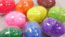 Foam Clay Surprise Eggs Hide Toys DIY How To Make Colors Capsule Clay Learn Colors Slime Icecream