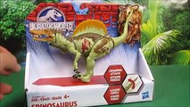 Jurassic World Bashers & Biters Spinosaurus new Review Vs Indominus Rex By WD Toys
