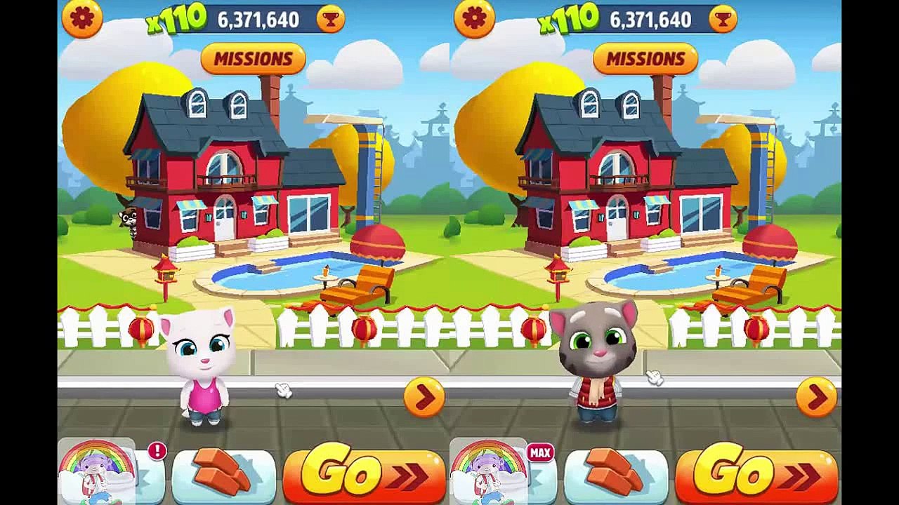 Talking Tom Gold Run Android Gameplay - Talking Angela vs Frosty Tom vs Raccoon Robber