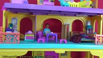 Dora Aventureira leva gêmeos twins para brincar tirolesa Polly Pocket Daniel Tigre Peppa Play Doh