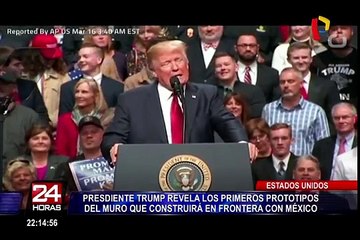 Donald Trump revela los primeros prototipos del muro que construirá en frontera con México