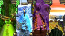 Temple Run 2 Lost Jungle VS Frozen Shadows VS Spooky Summit VS Sky Summit Android iPad iOS Gameplay
