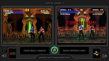 Mortal kombat 3 (Sega Genesis vs Snes) All Fatalities Comparison (Side by Side)