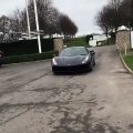 Ferrari 488 slip sliding away from Goodwood car meet