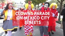 Why have clowns from around the world gathered in Mexico City?