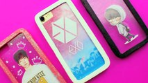 Como hacer FUNDAS CASERAS para CELULAR ☆ | Diy KPOP | Manualidades fáciles y sencillas | Fabbi Lee