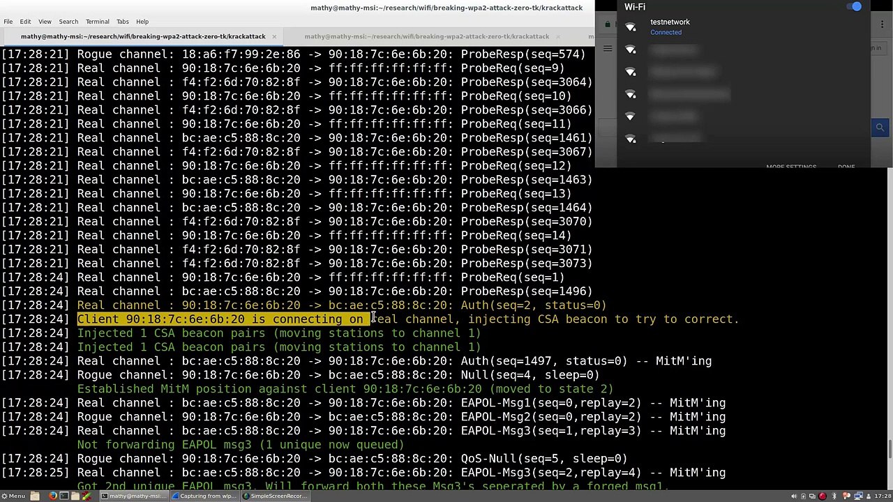 KRACK Attacks - Bypassing WPA2 against Android and Linux