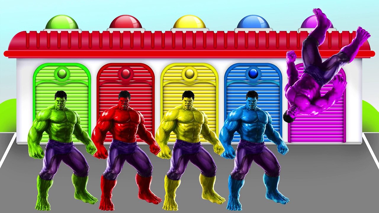 LEARN COLORS with SUPER HULK - SMASH CARTOON For Kids Children Babies