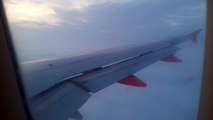 Foggy landing into Stansted makes wings 'disappear'