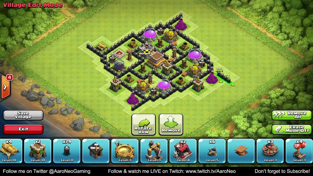 BEST Town Hall Level 8 (TH8) Defense: Clan War/Trophy Base: 4 Mortars Setup #2 (Clash of Clans)
