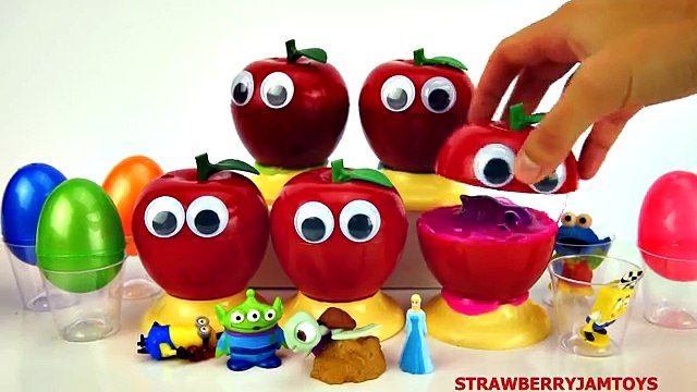 Slime Goo Peppa Pig Frozen Elsa Cookie Monster Cartoon Surprise Toys StrawberryJamToys