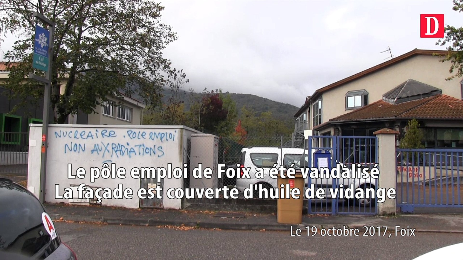 Le pôle emploi de Foix vandalisé le 19/10/2017 - Vidéo Dailymotion