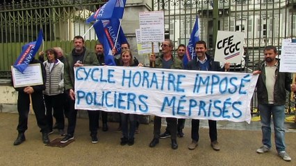 Tarbes - Les policiers manifestent leur mécontentement