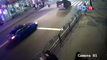 Момент удара смертельного ДТП в Харькове