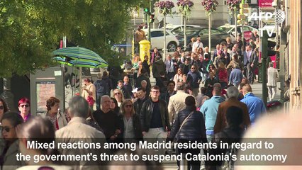 Madrid residents divided over Catalan crisis