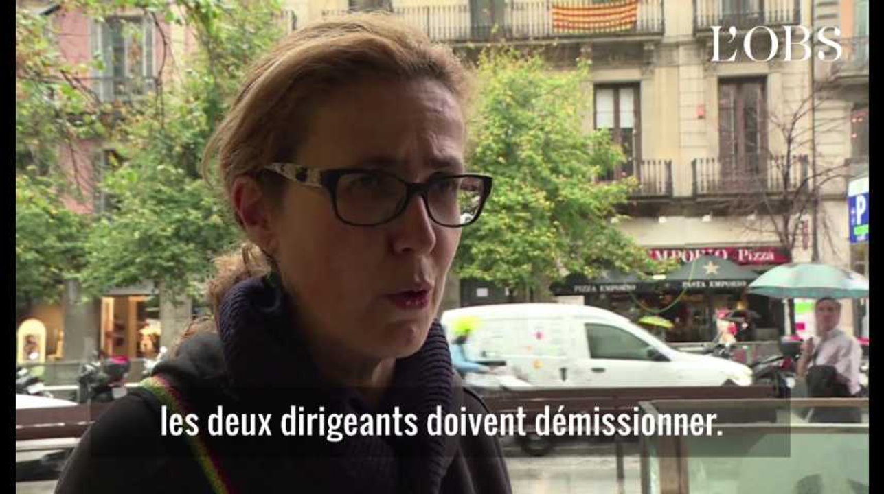 Crise politique en Catalogne : "Puigdemont comme Rajoy doivent démissionner" estiment les Barcelonais