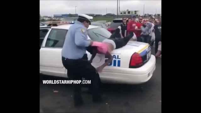 Ne jamais se jeter sur la voiture d'un policier... Mauvaise idée