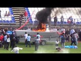 Kutlamalarda temsili Bandırma Vapuru yandı