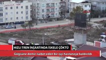 Bursa'da hızlı tren inşaatında iskele çöktü