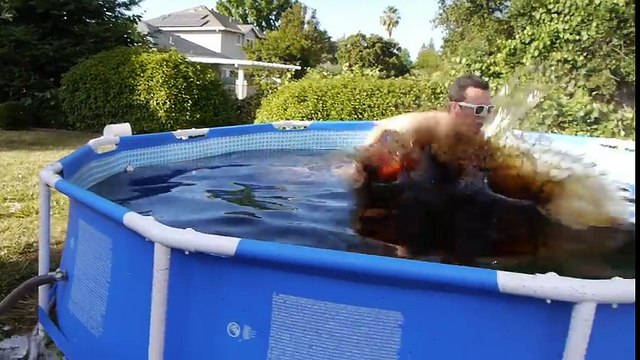 Taking a Bath in a Giant 1,500 Gallon Coca-Cola Swimming Pool