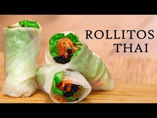 Rollitos frescos con OBLEAS DE ARROZ tipo thai | RECETA MUY FÁCIL